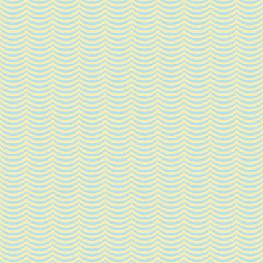 Sarı ve mavi dalgalı çizgiler döşeme deseni tekrar arka planı