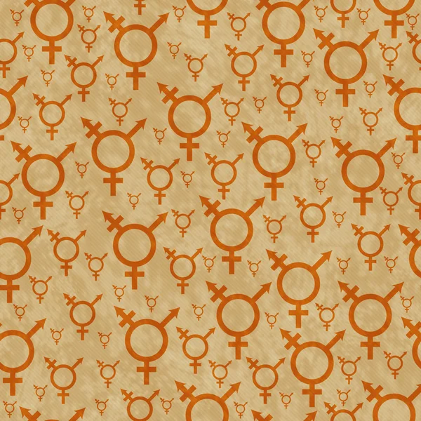 Orange Transgender-Symbol Fliesen Muster wiederholen Hintergrund — Stockfoto