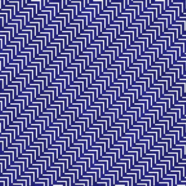 Mavi ve beyaz geometrik tasarım döşeme deseni tekrar arka planı