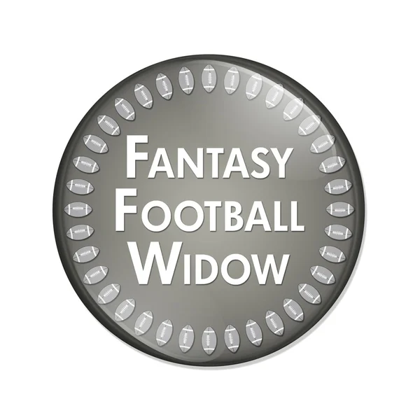 Fantasy fotbal vdova tlačítko — Stock fotografie