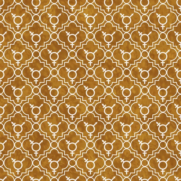 Orange and White Transgender Symbol Tile Pattern Repeat Backgrou — Stock Photo, Image