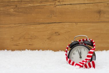 Noel zamanı, eşarp ile boşluk ile çalar saat