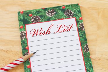 Noel dilek listesi, kalem ve kopya-sp ile Noel dilek listesi