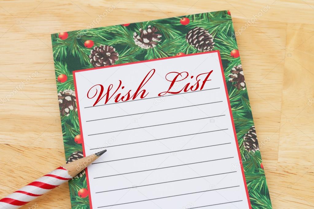 Christmas Wish List, Christmas Wish List with pencil and copy-sp