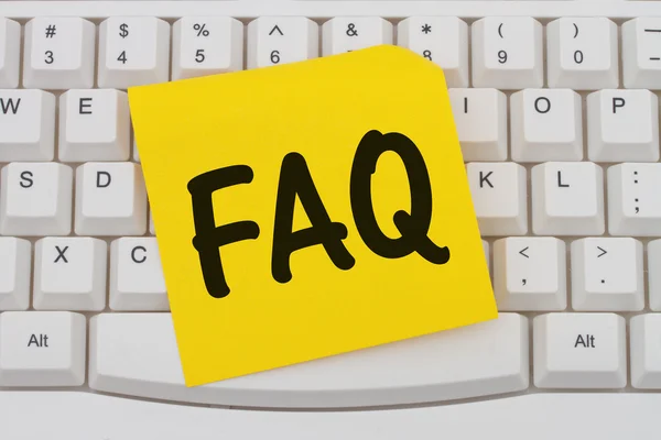 Obtendo FAQ online — Fotografia de Stock