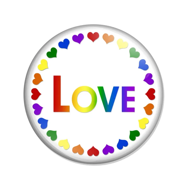 Κουμπί LGBT αγάπη — Φωτογραφία Αρχείου