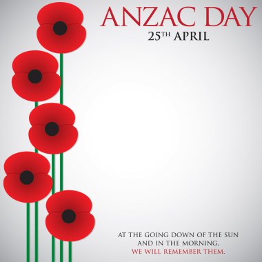 ANZAC (Australia New Zealand Army Corps) Day card in vector form clipart