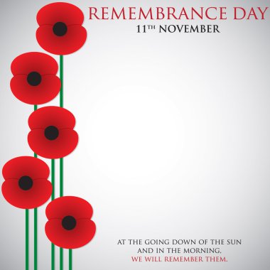 Anma Günü kartı Vektör formatında.