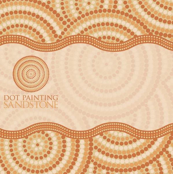 Abstracto pintura de puntos aborigen en formato vectorial . — Vector de stock