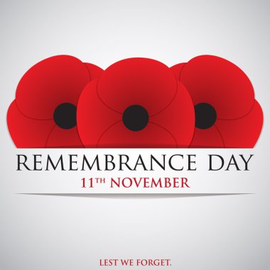 Remembrance Day card in vector format. clipart