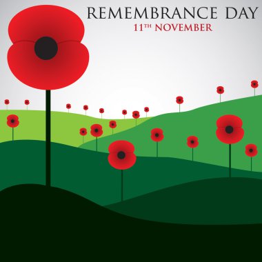 Anma Günü kartı Vektör formatında.