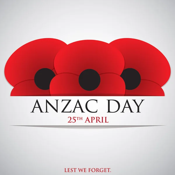 ANZAC (Australia New Zealand Army Corps) Cartão de dia em forma de vetor — Vetor de Stock