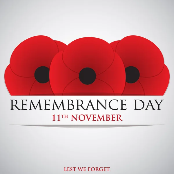 Remembrance Day card in vector format. — Stock Vector