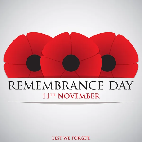 Remembrance Day card in vector format. — Stock Vector