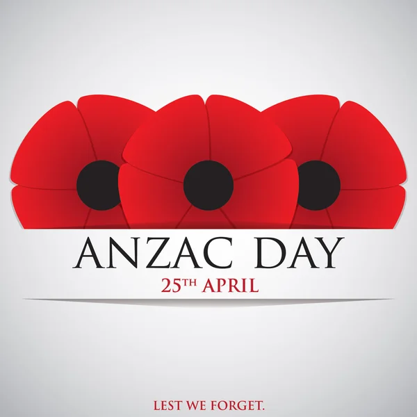 ANZAC (Australia Cuerpo de Ejército de Nueva Zelanda) Tarjeta de día en forma de vector — Archivo Imágenes Vectoriales