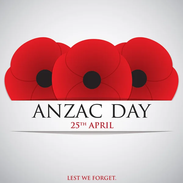 ANZAC (Australia New Zealand Army Corps) Cartão de dia em forma de vetor — Vetor de Stock