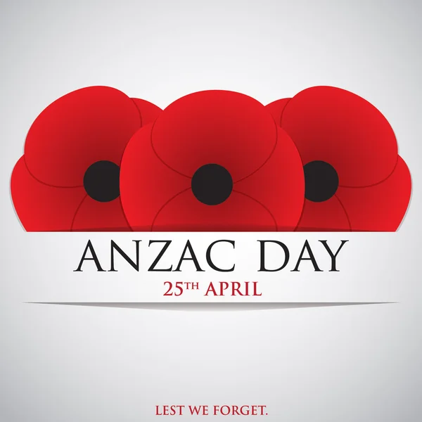 ANZAC (Australia Cuerpo de Ejército de Nueva Zelanda) Tarjeta de día en forma de vector — Archivo Imágenes Vectoriales