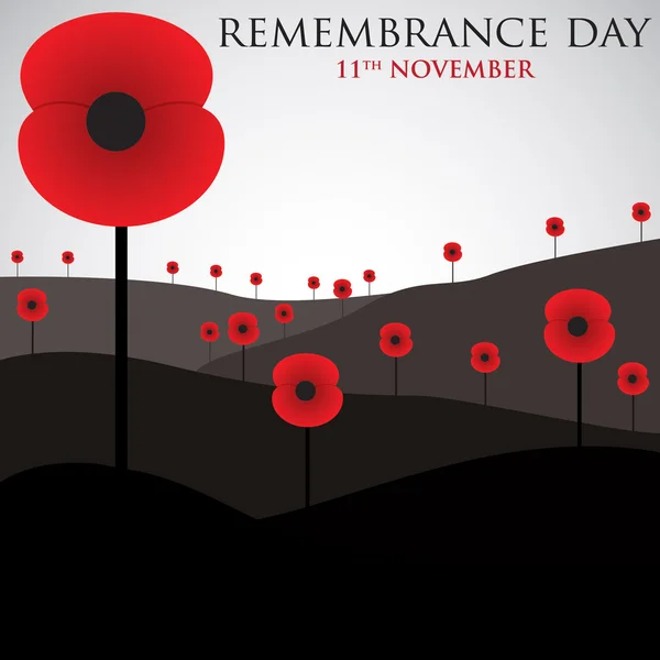Remembrance Day card in vector format. — Stock Vector