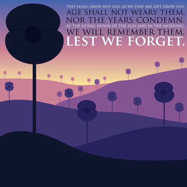 Remembrance Day card in vector-formaat. — Stockvector