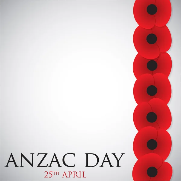 ANZAC (Australia Cuerpo de Ejército de Nueva Zelanda) Tarjeta de día en forma de vector — Vector de stock