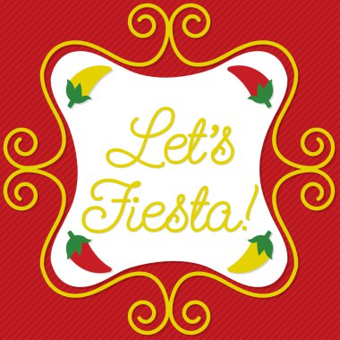 Kıvırcık işaret Meksika kartı Vektör formatında.