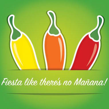 Vektör formatında kartı Meksika kağıt kesip.