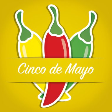 Vektör formatında kartı Meksika kağıt kesip.