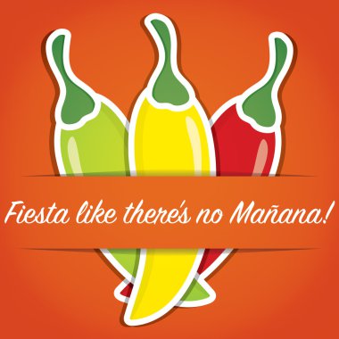 Vektör formatında kartı Meksika kağıt kesip.