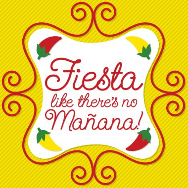 Kıvırcık işaret Meksika kartı Vektör formatında.