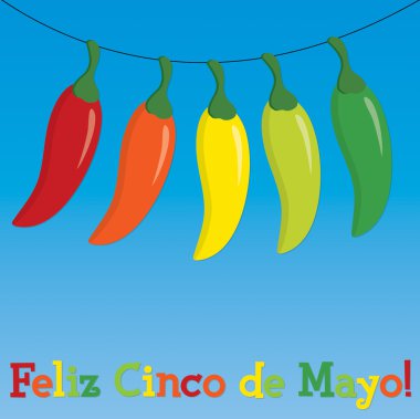 Sakin ol biber tebrik kartı Vektör formatında dizi.