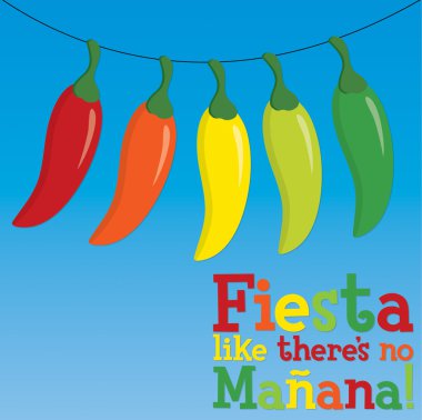 Sakin ol biber tebrik kartı Vektör formatında dizi.