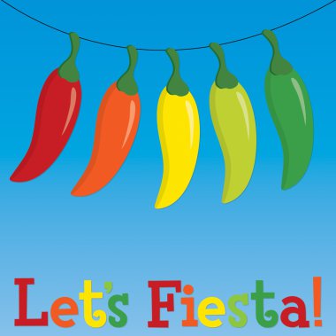 Sakin ol biber tebrik kartı Vektör formatında dizi.