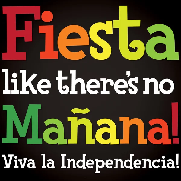 Parlak tipografik Fiesta kartı Vektör formatında.