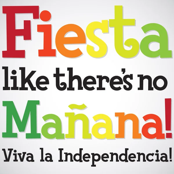 Parlak tipografik Fiesta kartı Vektör formatında.