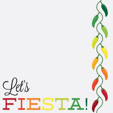 Fiesta biber kartı Vektör formatında.