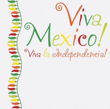 Viva Meksika biber kartı Vektör formatında.