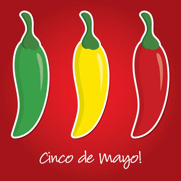 Cinco de Mayo papier uitknippen kaart in vector-formaat. — Stockvector