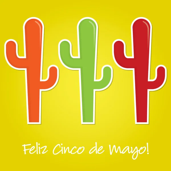 Cinco de Mayo paper cut out card in vector format. — Stock Vector