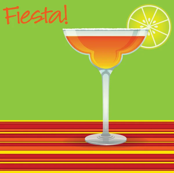 "A Fiesta! " Margarita-kártya vektoros formátumban. — Stock Vector