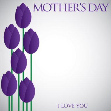 Moederdag tulip kaart in vector-formaat.