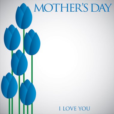 Moederdag tulip kaart in vector-formaat.