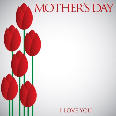 Moederdag tulip kaart in vector-formaat.