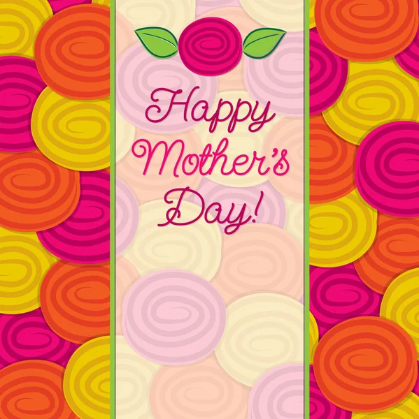 Rose Mother's Day card in vector format. — Stock Vector