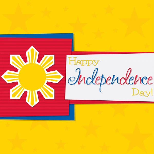 Funky Philippine Independence Day card i vektorformat. — Stock vektor