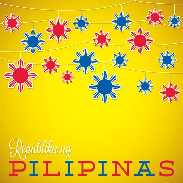 Dize Filipinler Bağımsızlık günü kartı Vektör formatında. — Stok Vektör