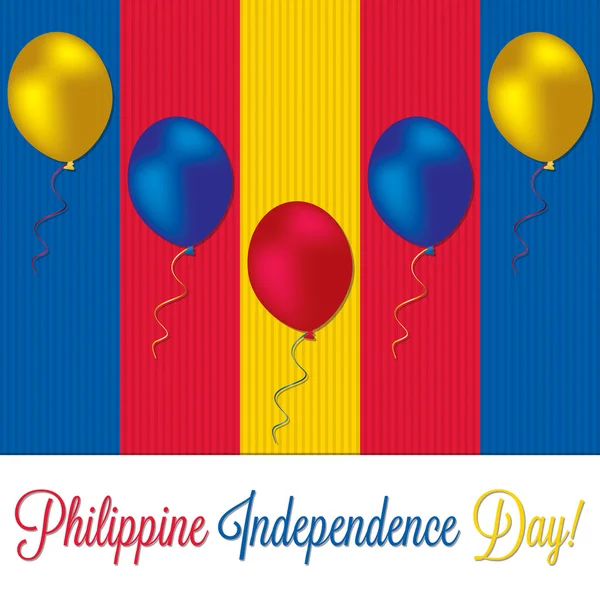 필리핀 독립 기념일 카드 벡터 형식으로. — 스톡 벡터
