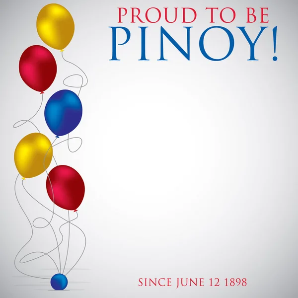 Cartão do Dia da Independência das Filipinas em formato vetorial . —  Vetores de Stock