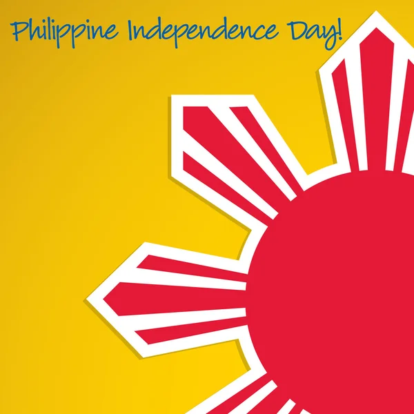 Corte o cartão do Dia da Independência das Filipinas em formato vetorial . —  Vetores de Stock