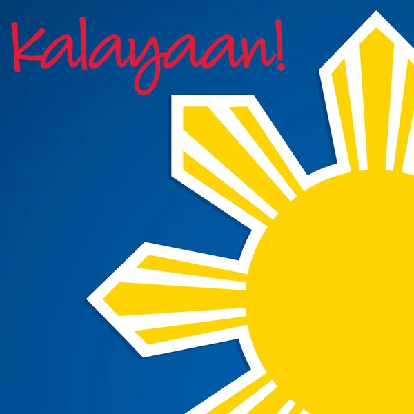 Klipp ut Philippine Independence Day card i vektorformat. — Stock vektor