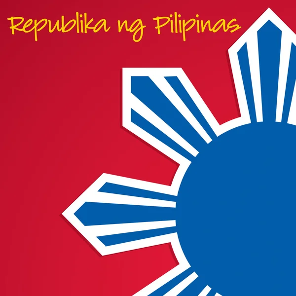 Recorta la tarjeta Filipine Independence Day en formato vectorial . — Vector de stock